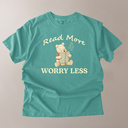Comfort Colors Read More Worry Less Aesthetic T-shirt