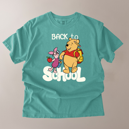 Comfort Colors Back To School Pooh and Piglet T-Shirt