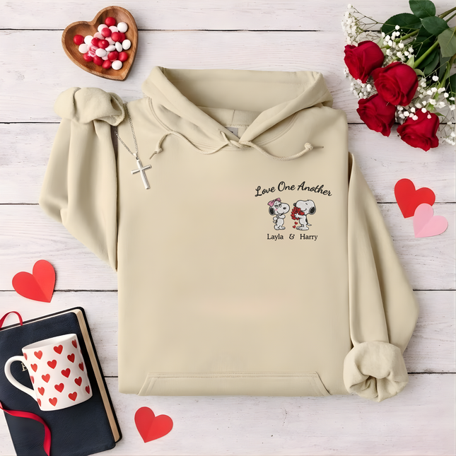 Love One Another Embroidered Hoodie