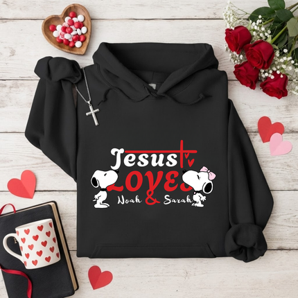Jesus loves you&me Hoodie