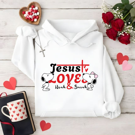 Jesus loves you&me Hoodie
