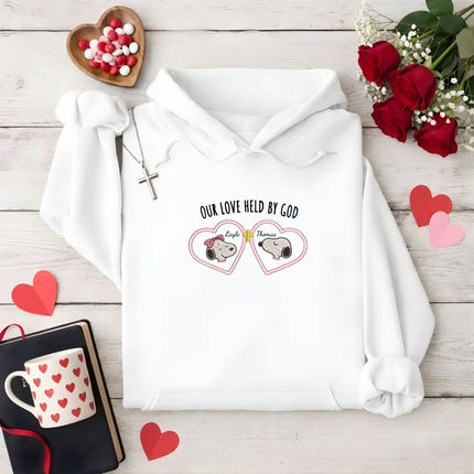 Our Love Held By God Embroidered Hoodie