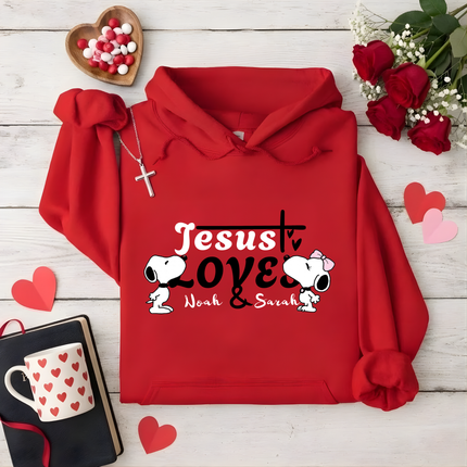 Jesus loves you&me Hoodie