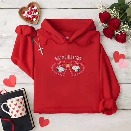 Our Love Held By God Embroidered Hoodie