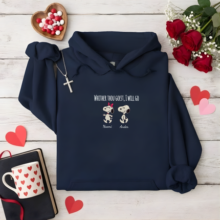 Whither Thou Goes I Will Go Embroidered Hoodie