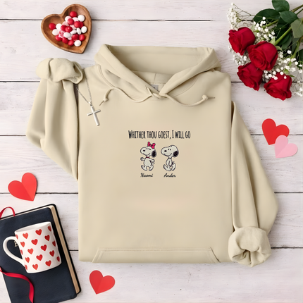 Whither Thou Goes I Will Go Embroidered Hoodie