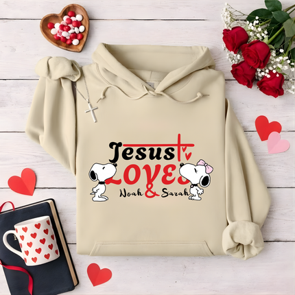 Jesus loves you&me Hoodie