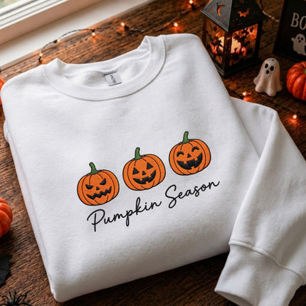 Halloween Pumpkin Season Embroidered Sweatshirt