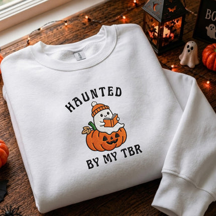 Haunted By My TBR Embroidered Sweatshirt