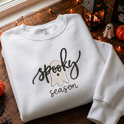 Halloween Spooky Season Embroidered Sweatshirt