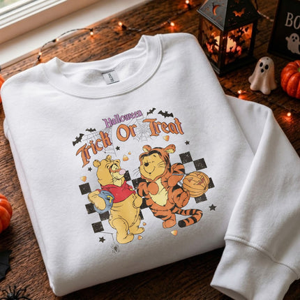 Halloween Tigger And Pooh Trick Or Treat Sweatshirt