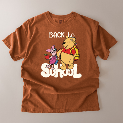 Comfort Colors Back To School Pooh and Piglet T-Shirt