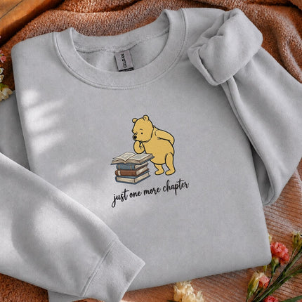 Just One More Chapter Winnie the Pooh Embroidered Sweatshirt