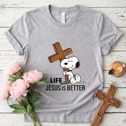 Life With Jesus Is Better T-shirt