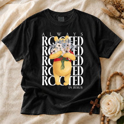 Comfort Colors Rooted For Jesus Pooh T-Shirt