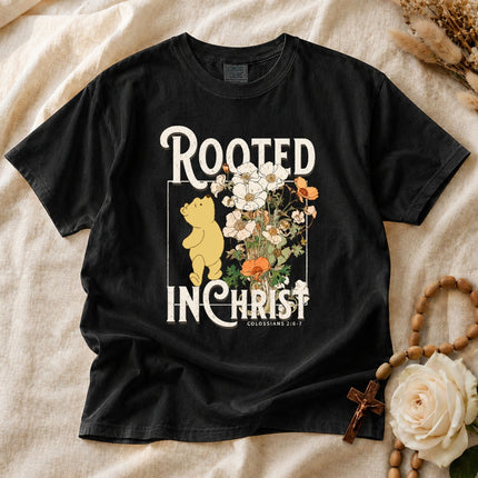 Comfort Colors Rooted In Christ Floral T-shirt