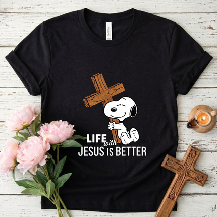 Life With Jesus Is Better T-shirt