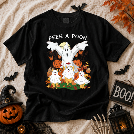 Comfort Colors Peek A Pooh Spooky Halloween T-shirt