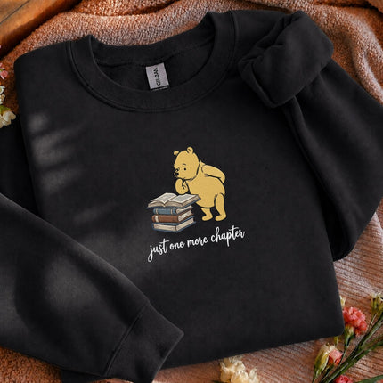Just One More Chapter Winnie the Pooh Embroidered Sweatshirt