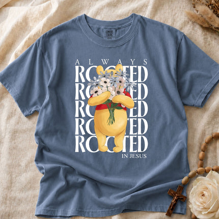 Comfort Colors Rooted For Jesus Pooh T-Shirt
