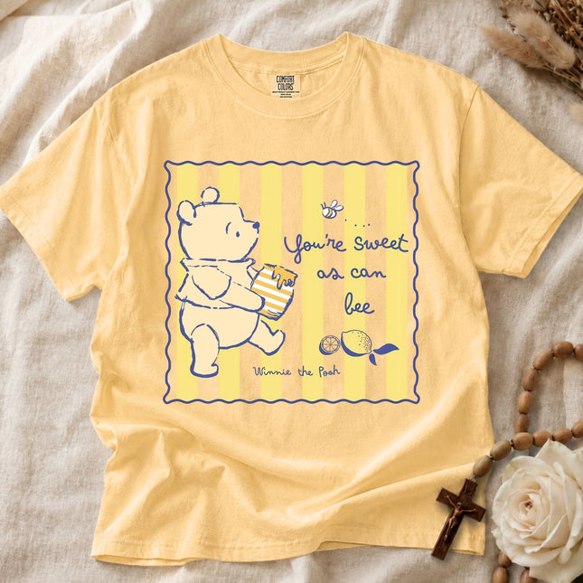 Comfort Colors You're Sweet As Can Bee Pooh T-Shirt