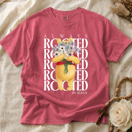 Comfort Colors Rooted For Jesus Pooh T-Shirt