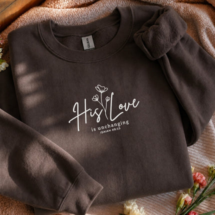 His Love is Unchanged Floral Embroidered Sweatshirt