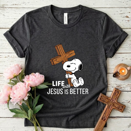 Life With Jesus Is Better T-shirt