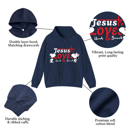 Jesus loves you&me Hoodie