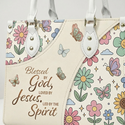 Blessed Loved Led Leather Handbag