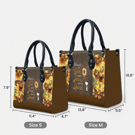 Blessed By God Leather Handbag
