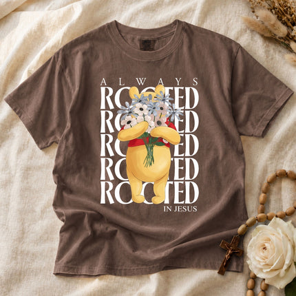 Comfort Colors Rooted For Jesus Pooh T-Shirt