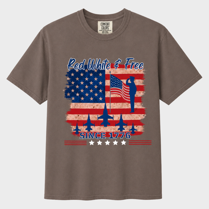 Comfort Colors Red White & Free Since 1776 T-Shirt