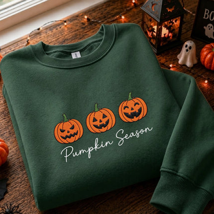 Halloween Pumpkin Season Embroidered Sweatshirt