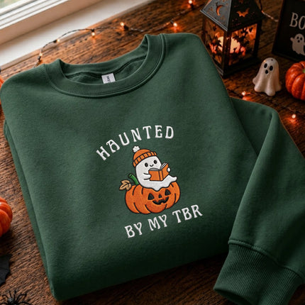 Haunted By My TBR Embroidered Sweatshirt
