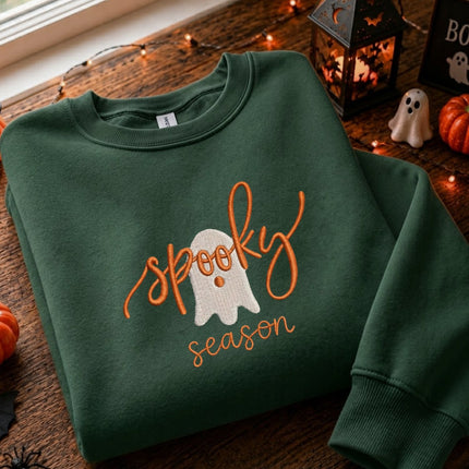 Halloween Spooky Season Embroidered Sweatshirt