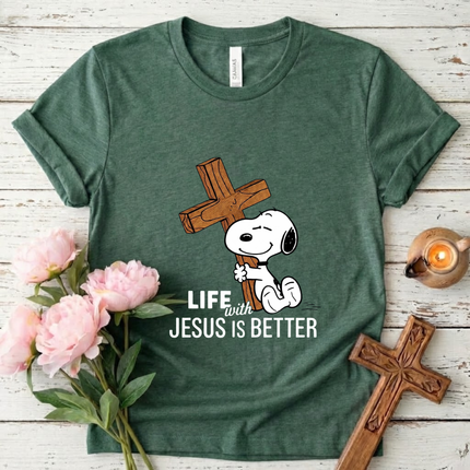 Life With Jesus Is Better T-shirt