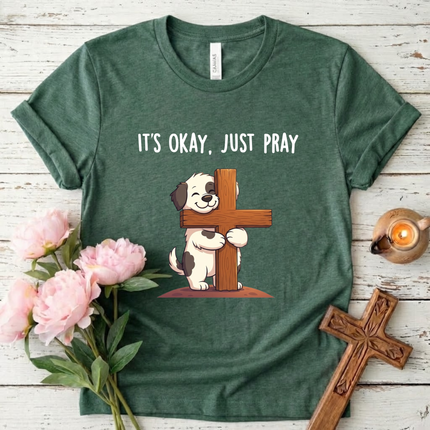 Just Pray Christian Dog T-Shirt