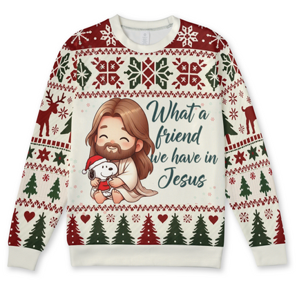 Friend we have in Jesus Snoopy 3D Sweater