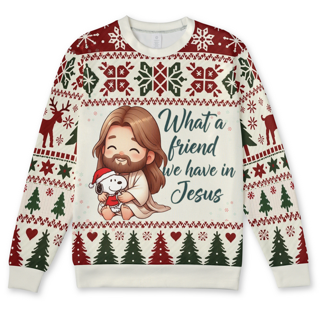 Friend we have in Jesus Snoopy 3D Sweater