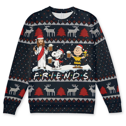 Friends Jesus Snoopy 3D Sweater