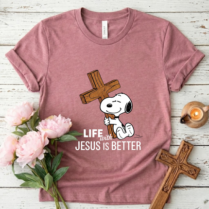 Life With Jesus Is Better T-shirt