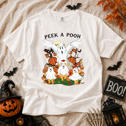Comfort Colors Peek A Pooh Spooky Halloween T-shirt