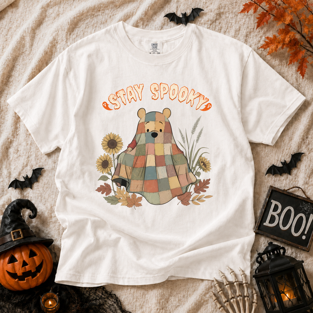 Comfort Colors Stay Spooky Ghost Blanket T-shirt