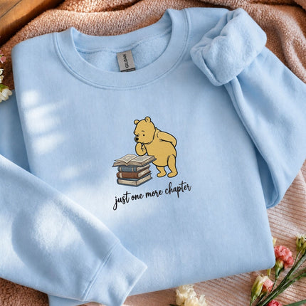 Just One More Chapter Winnie the Pooh Embroidered Sweatshirt