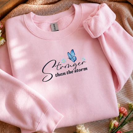 Stronger Than The Storm Embroidered Sweatshirt