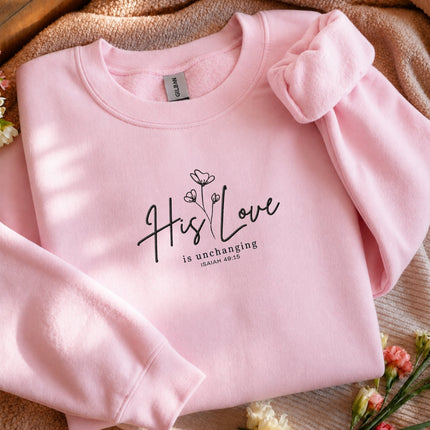 His Love is Unchanged Floral Embroidered Sweatshirt