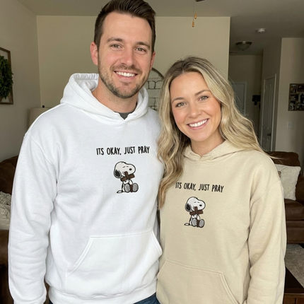 It's Okay, Just Pray Embroidered Hoodie