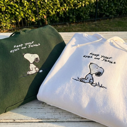 Keep Your Eyes on Jesus Embroidered Hoodie