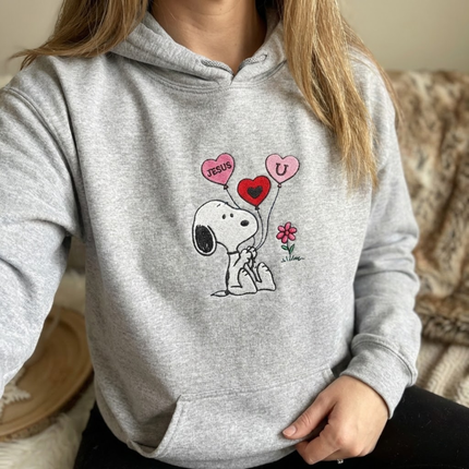 Jesus Loves You Embroidered Hoodie